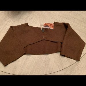 Sweater/Shrug with 3/4 sleeves-Chic- One of a kind- NEW